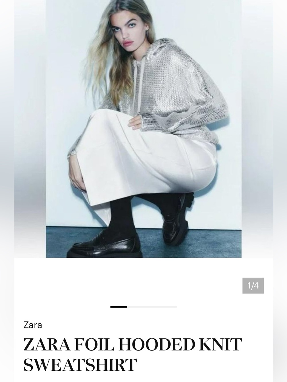Zara foil hoodie